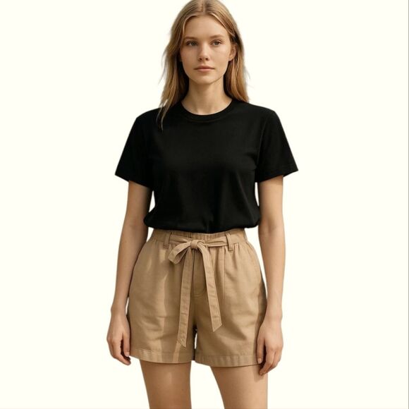 Jane and Delancey Shorts Garment Dye Paperbag Elastic High Rise Pull-On Size XL - Picture 1 of 8